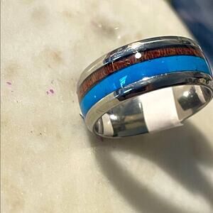 Stainless steel men’s unisex wedding band ring 7